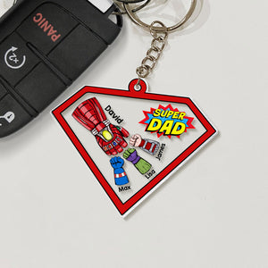 Strong Dad Personalized Keychain -02QHTI260523HA - Keychains - GoDuckee