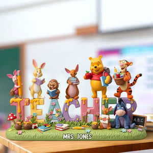 Cute Teacher Plaque - Personalized Gifts For Teacher 03nati190625 - Shaped Plaques - GoDuckee