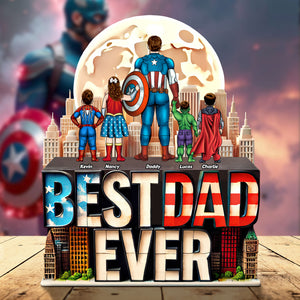 Super Dad Plaque - Personalized Gifts For Dad 012huti190425pa - Shaped Plaques - GoDuckee