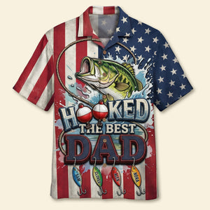 Hooked The Best Dad Hawaiian Shirt Personalized Gifts For Dad 03PATI150426 - Hawaiian Shirts - GoDuckee