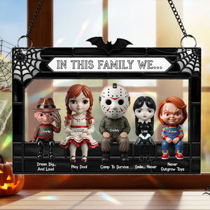 Horror Family Suncatcher - Personalized Gifts For Family 02ohti080825 - Ornament - GoDuckee