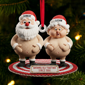 Naughty Old Couple Ornament - Personalized Gifts For Couple 02ohti091025 - Ornament - GoDuckee
