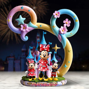 Mama Mouse Plaque - Personalized Gifts For Mom 01qhti210425 - Shaped Plaques - GoDuckee