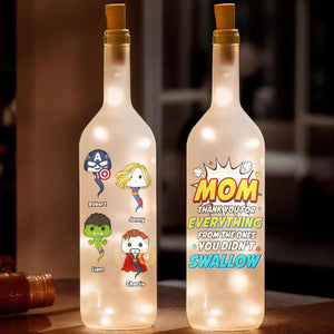 Personalized Gifts For Mom Bottle Lamp Funny Superhero Sperms 02ohti140225 - Bottle Lamp - GoDuckee