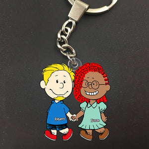 Personalized Gifts For Couple Keychain Holding Hands 04acti150125 - Keychains - GoDuckee