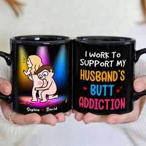 I Work To Support My Husband's 03DTDT130323HH Personalized Funny Couple Mug - Gift For Couple - Coffee Mug - GoDuckee