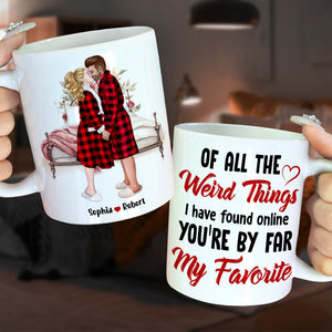 You're By Far My Favorite, Couple Gift, Personalized Mug, Kissing Couple Mug - Coffee Mug - GoDuckee