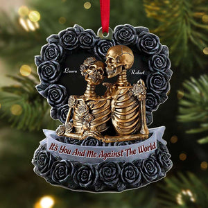 Personalized Gifts For Couples, Skull Couple Acrylic Ornament 03OHTI180924 - Ornament - GoDuckee