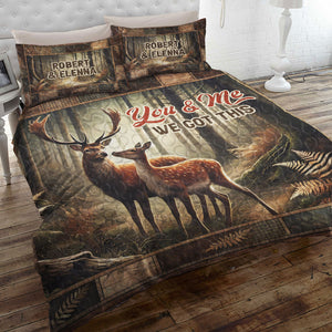 Personalized Gifts For Deer Couple Lover Quilt Bed Set 02xqti080125 - Blanket - GoDuckee