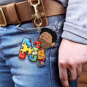 Personalized Gifts For Autism Awareness Keychain 03kati190225hg - Keychains - GoDuckee