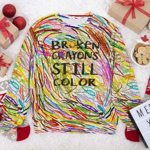 Broken Crayons Still Color All Over Print Shirt, Inspiring Shirt, Broken Crayons Shirts - AOP Products - GoDuckee