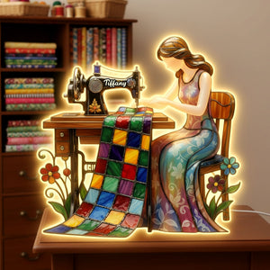 Vintage Sewing Light Box Personalized Gifts For Sewing Lovers 04NATI211125 - Light Box - GoDuckee