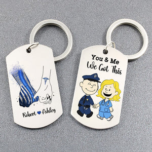 Personalized Gifts For Couple Stainless Steel Keychain, Custom Job Costumes 03qhti160125hg - Keychains - GoDuckee