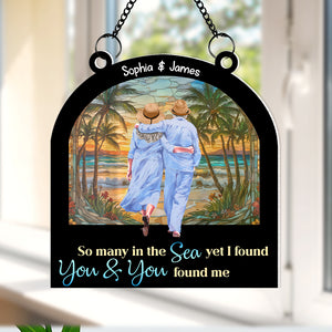 Personalized Gifts For Old Couple Suncatcher Ornament 01pgdc110724tm - Ornament - GoDuckee