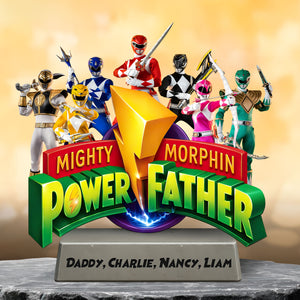 Power Father Plaque - Personalized Gifts For Dad 05huti220525 - Shaped Plaques - GoDuckee