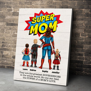 No One Can Beat Super Dad Personalized Canvas Poster - Dad's Gift - Poster & Canvas - GoDuckee