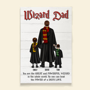 Wizard Dad, Personalized Canvas Print, Gift For Family, 02hudt150523tm - Poster & Canvas - GoDuckee