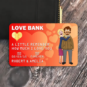 Personalized Gifts For Couple Wallet Card, Unlimited Love Bank 02qhti301224hg - Wallet Card - GoDuckee