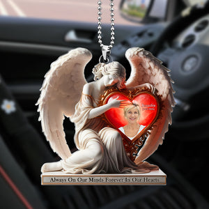 Custom Photo Gifts For Heaven Memorial Car Ornament, On Angels Wings 02tgti040225 - Ornament - GoDuckee