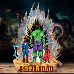 Super Dad Plaque - Personalized Gifts For Dad 01OHTI240425PA - Shaped Plaques - GoDuckee