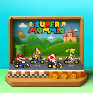 Personalized Gifts For Mom Acrylic Plaque Best Racing Mama 031NATI140425 - Shaped Plaques - GoDuckee