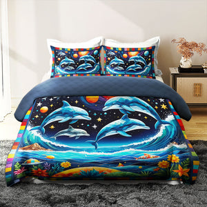 Gifts For Dolphin Lover Quilt Bed Set 043huti220125 - Blanket - GoDuckee