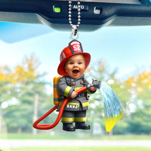 Custom Photo Gifts For Kids Car Ornament - Firefighter & Police Themes 02ohti091224 - Ornament - GoDuckee