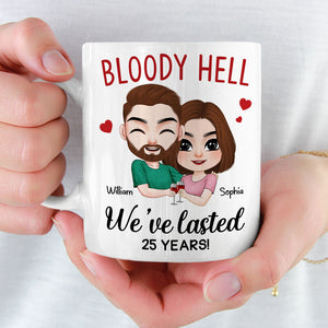 Bloody Hell, Gift For Couple, Personalized Mug, Hugging Couple Gift, Anniversary Gift - Coffee Mug - GoDuckee