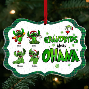 Gift For Family, Personalized Acrylic Ornament, Green Alien Kids Ornament, Christmas Gift 01OHTI191023 - Ornament - GoDuckee