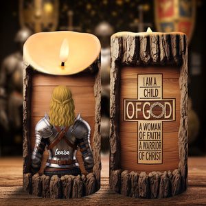 Knight Woman LED Candle - Personalized Gifts For Her 04nati100725 - Led Candle - GoDuckee