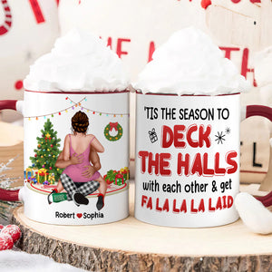 Tis The Season, Couple Gift, Personalized Mug, Funny Couple Mug, Christmas Gift - Coffee Mug - GoDuckee