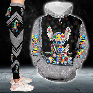 Personalized Gifts For Autism Mom Set Hoodie & Leggings, Cute Character 03tgti210325 - AOP Products - GoDuckee