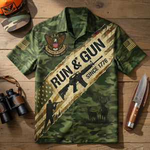 Proud Veteran Hunter Dad Hawaiian Shirt - Personalized Gifts For Dad 02PATI030426 - Hawaiian Shirts - GoDuckee