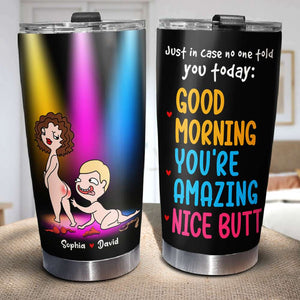 Love Funny Couple, Personalized Tumbler, Couple Make Love, Gifts For Couple - Tumbler Cup - GoDuckee