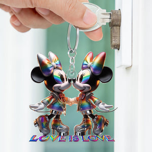 LGBT Mouse Couple Keychain - Personalized Gifts For Couple 03tgti270525 - Keychains - GoDuckee