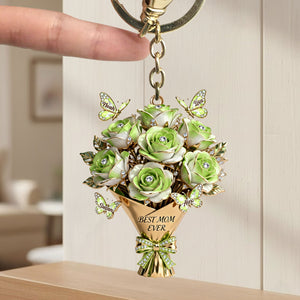 Mother's Day Flower Butterfly Keychain - Personalized Gifts For Mom Keychain 02OHTI030226 - Keychains - GoDuckee