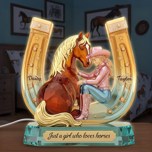 Horse Girl Acrylic Light Box - Personalized Gifts For Horse Lovers 03pgti031225 - Light Box - GoDuckee