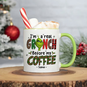 Before My Coffee/ Tea, Gift For Coffee And Tea Lover, Personalized Mug, Green Monster Mug, Christmas Gift 02HUTI121023 - Coffee Mug - GoDuckee
