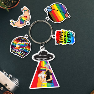 Personalized Gifts For Couple Tag Keychain 02XQDC220624 - Keychains - GoDuckee