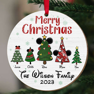 Merry Christmas, Gift For Family, Personalized Wood Ornament, Christmas Tree Ornament, Christmas Gift 01HTTI061123 - Ornament - GoDuckee