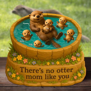 Otter Mom Plaque - Personalized Gifts For Mom 01toti180425 - Shaped Plaques - GoDuckee