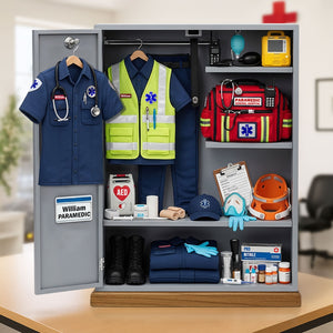EMS Worker Personal Locker Plaque - Personalized Gifts For Paramedic EMT 01qhti060625 - Shaped Plaques - GoDuckee