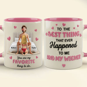 Funny Couple Accent Mug - Personalized Gifts For Couple 03KITI090226 - Coffee Mug - GoDuckee