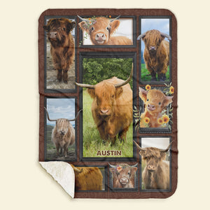 Personalized Gifts For Highland Cow Lovers Blanket 021qhti311224 - Blanket - GoDuckee