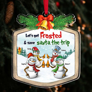 Best Friends, Let's Get Frosted & Save Santa The Trip, Personalized Ornament, Gifts For Friends, Unique Christmas Gifts, Christmas Tree Decorations - Ornament - GoDuckee