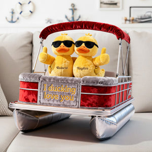 Pontoon Duck Couple Custom Shape Pillow - Personalized Gifts For Couples 04ohti121225 - Pillow - GoDuckee