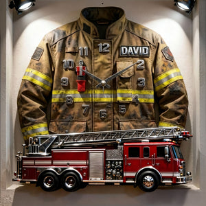 Firefighter Hero Hanging Wall Clock Personalized Gifts For Firefighter 03TOTI311225 - Hanging Wall Clock - GoDuckee