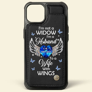 Personalized Gifts For Heaven Husband Leather Flip Wallet Phone Case 03xqti210225 - Phone Case - GoDuckee