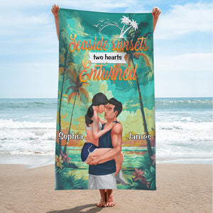 Personalized Gifts For Couple Beach Towel 01DGDC080724DA - Beach Towel - GoDuckee