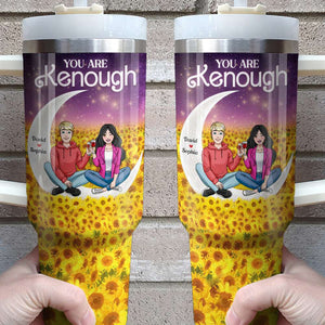 Sunflower Lover, Personalized Tumbler Handle, Best Gift Couple - Tumbler Cup - GoDuckee